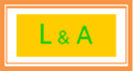 Logo with L & A text, colorful background.